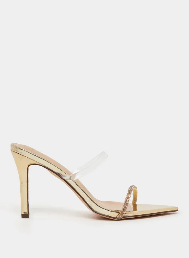 Styli Styli Strappy Slip-On Stiletto Heel Sandals