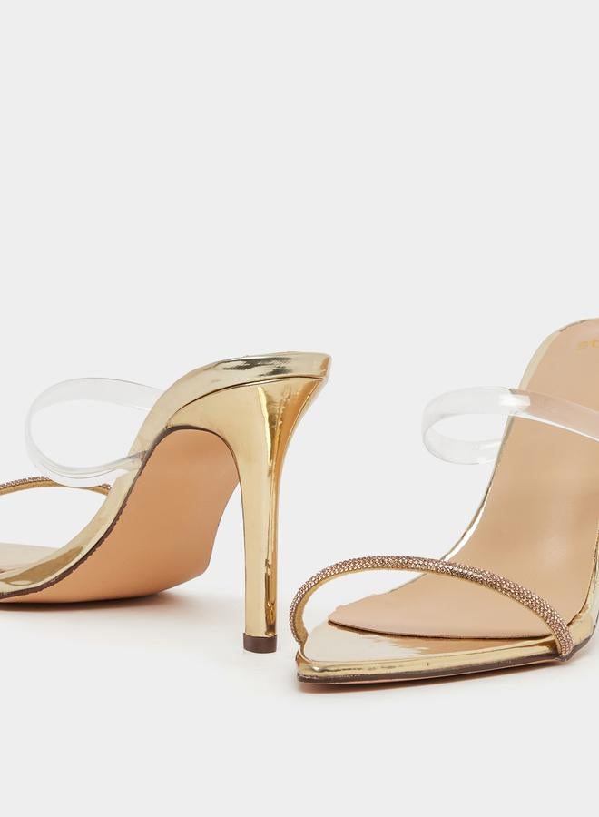 ستايلي صندل بكعب ستيليتو سهل الارتداء وحزام - Image 3