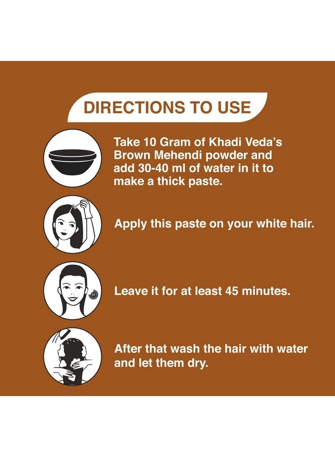 khadi veda Herbal Mehndi Henna Powder 100Gm Each (Pack Of 3)(Brown) - Image 5