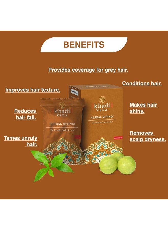 khadi veda Herbal Mehndi Henna Powder 100Gm Each (Pack Of 3)(Brown) - Image 3