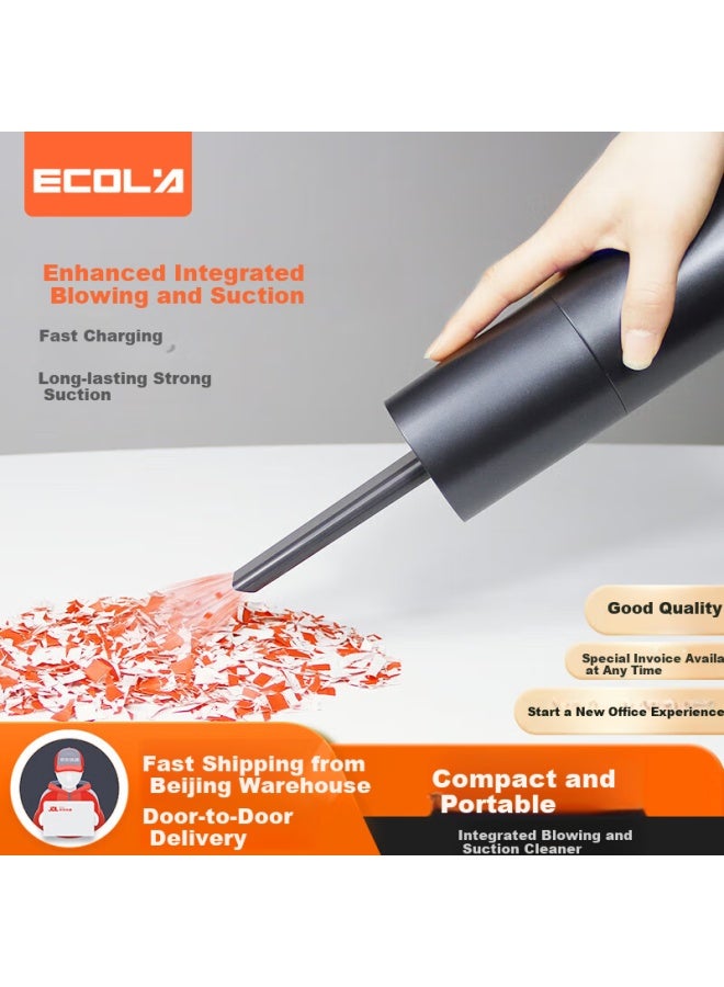 Ecola Desktop Computer Vacuum Cleaner, Handheld Car Vacuum Cleaner, Car Keyboard And Case Dust Removal Rechargeable Model Btt17wbk - Image 1