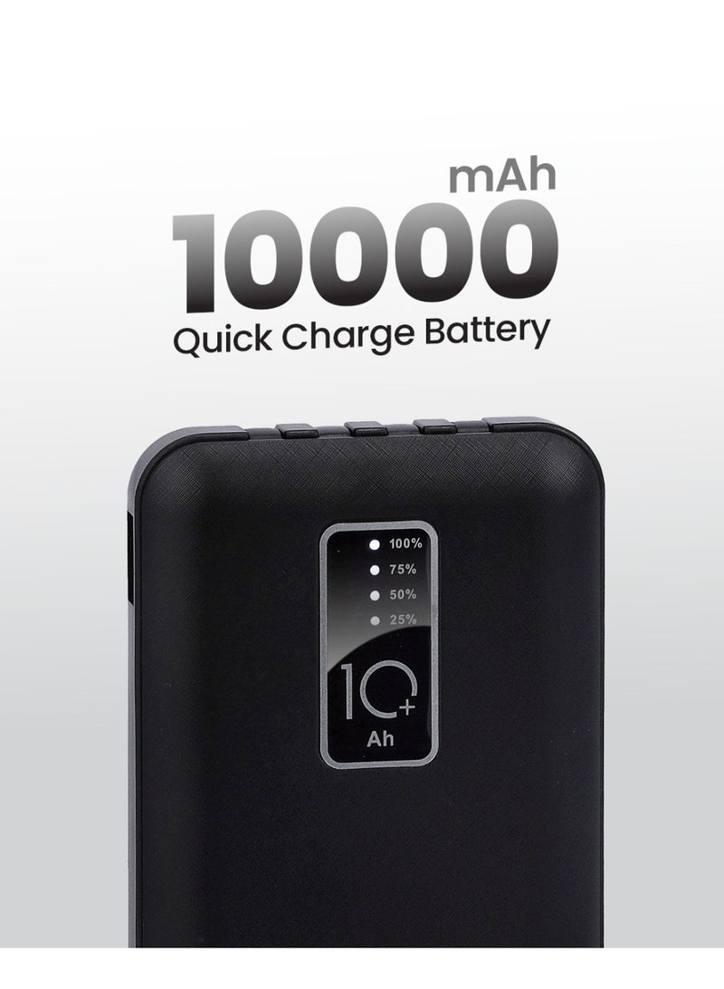 Olsenmark OMPB1819 Power Bank- 10000mAh Quick Charge Battery | Indicator Light | 4 Types of Cables | Quick Charge DC 5V/2.1A | Ideal for Smart Phones, Cameras, Mp4, Tablet, Smart Watches & More - Image 2