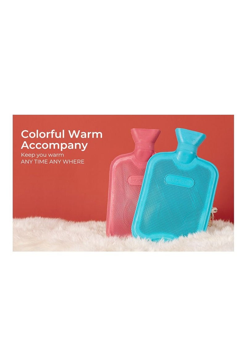 MARK STORE Hot Water Bag with Soft Cover 2 Liter, Classic Rubber Hot Water Bag for Cramps, Neck, Shoulders Pain Relief, Hot Cold Pack for Hot and Cold Therapy and Feet Warmer  - Image 3