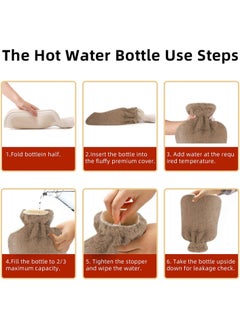MARK STORE Hot Water Bag with Soft Cover 2 Liter, Classic Rubber Hot Water Bag for Cramps, Neck, Shoulders Pain Relief, Hot Cold Pack for Hot and Cold Therapy and Feet Warmer  - Image 5