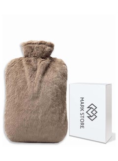 MARK STORE Hot Water Bag with Soft Cover 2 Liter, Classic Rubber Hot Water Bag for Cramps, Neck, Shoulders Pain Relief, Hot Cold Pack for Hot and Cold Therapy and Feet Warmer  - Image 1
