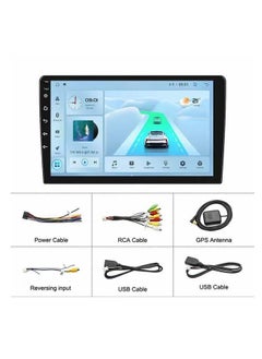 T100 10' Android 2GB ram 32GB storigCar Stereo Double Din 10.1 Inch Car Radio 2.5D HD Touchscreen Multimedia MP5 Player with Bluetooth GPS Support WiFi FM Radio Dual USB Mirror Link SWC + Backup Camera