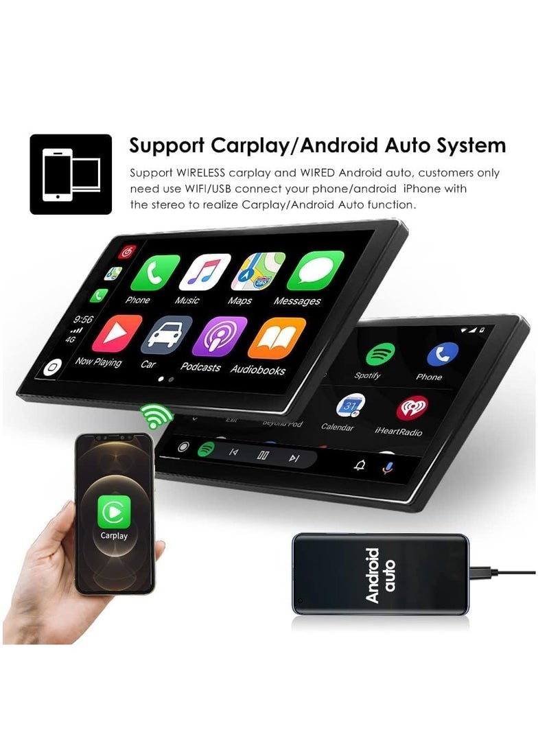 Generic - T100 10' Android 2GB ram 32GB storigCar Stereo Double Din 10.1 Inch Car Radio 2.5D HD Touchscreen Multimedia MP5 Player with Bluetooth GPS Support WiFi FM Radio Dual USB Mirror Link SWC + Backup Camera - Image 1