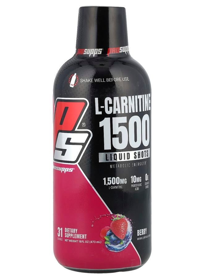 ProSupps L-Carnitine 1500 Liquid Shots Berry 16 fl oz (473 ml) - Image 1