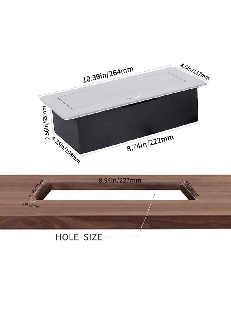 Next Life Pop up Desktop Power Socket,  Multimedia Socket Table socket with 2 Power, USB Data, Telephone, Internet, VGA, HDMI, 3.5 Audio for Office - Image 2