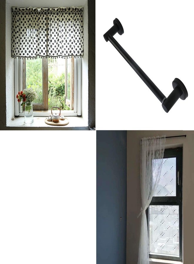 Oedema 2 Pack Curtain Rod Adjustable French Door Curtain Rod 13.78"-24.8" Sash Curtain Rods with Instruction & Screws for French Door, Sidelight Window, 3/4" Diameter, Black - Image 5