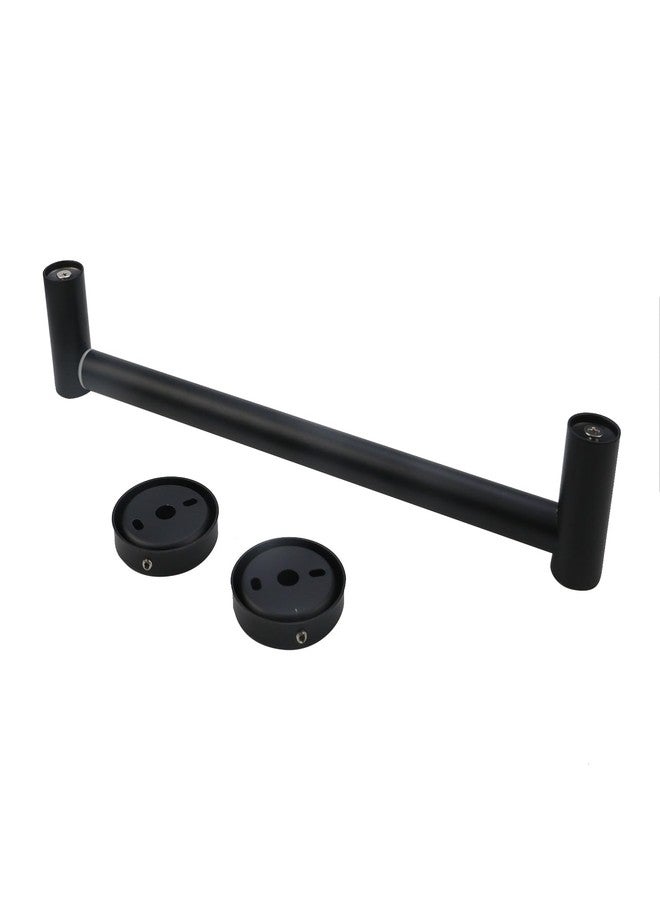 Oedema 2 Pack Curtain Rod Adjustable French Door Curtain Rod 13.78"-24.8" Sash Curtain Rods with Instruction & Screws for French Door, Sidelight Window, 3/4" Diameter, Black - Image 3