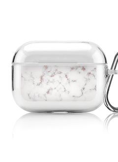 Classic Clear printed Case for Apple AirPods Pro 2nd Generation Thin Transparent Cover [Designed for Apple AirPods Pro 2nd Generation] - Marble Print Rose Grey