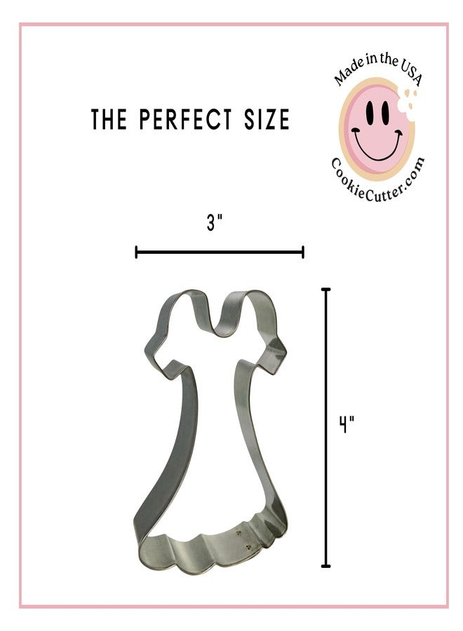 Foose Dress Cookie Cutter 4 Inch - Made in the USA - Foose Store Cookie Cutters Tin Plated Steel Dress Cookie Mold - Image 4