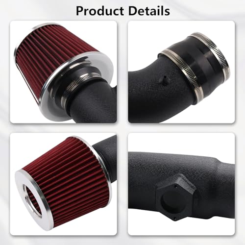 RiAiCiING Cold Air Intake Kit Compatible with BMW 2008-2011 128i E82 E88, 2008-2011 328i/2006 330i E90 E91 E92 E93 N52 3.0L, Increases Horsepower & Torque, More Aggressive and Sporty Induction Sound - Image 5