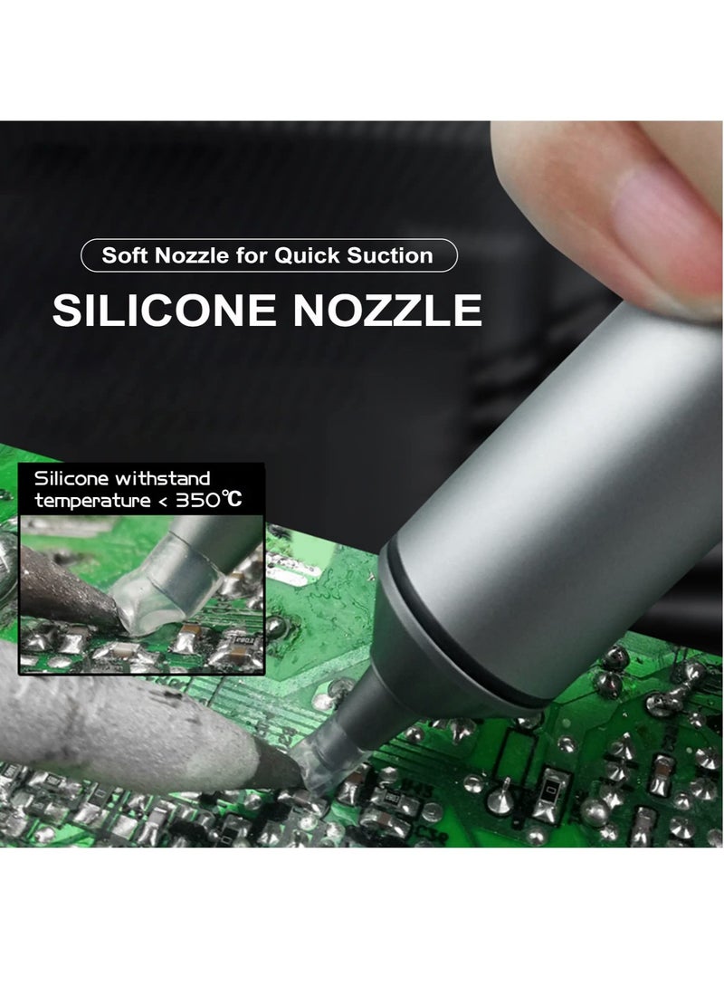 Desoldering Pump Solder Desoldering Tool for Through Hole Desoldering with Strong Vacuum Suction Heat Resistant Elastic Silicone Tube - Image 2