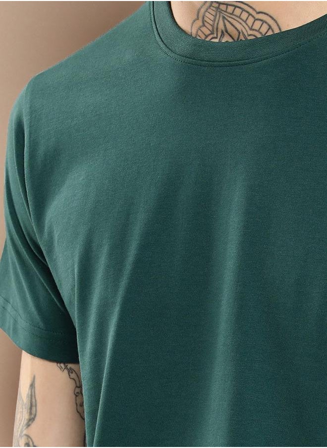 Difference of Opinion Plain Regular Fit T-Shirt by Styli  - Image 2