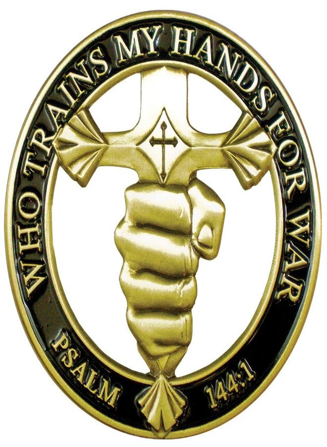 Eagle Crest Jesus Christ Bible Religious Die Cut Sword Of Spirit Psalm 144:1 - Good Luck Double Sided Collectible Challenge Pewter Coin - Image 2