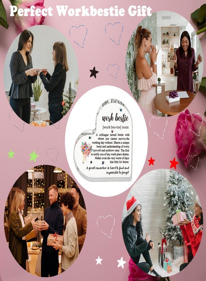 Lodeskee Work Bestie Valentines Day Gifts for Women Coworker Friends, From Coworkers to Friends Gift for Birthday Retirement Farewell Thanksgiving Day Mothers Day, Funny Work Bestie Definition Signs for Favorite Friend At Work - Image 5