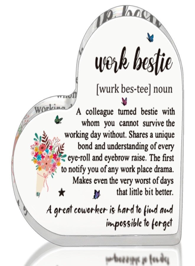 Lodeskee Work Bestie Valentines Day Gifts for Women Coworker Friends, From Coworkers to Friends Gift for Birthday Retirement Farewell Thanksgiving Day Mothers Day, Funny Work Bestie Definition Signs for Favorite Friend At Work - Image 1