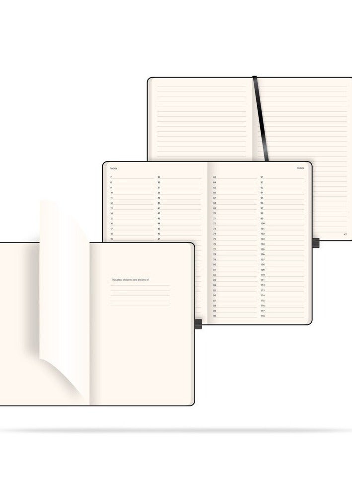 كاستيلي دفتر ملاحظات بحجم A5 مع صفحات مسطرة للتدوين المنظم والكتابة اليومية مناسب للدراسة والعمل والاستخدام الشخصي تصميم مدمج وسهل الحمل - Image 5