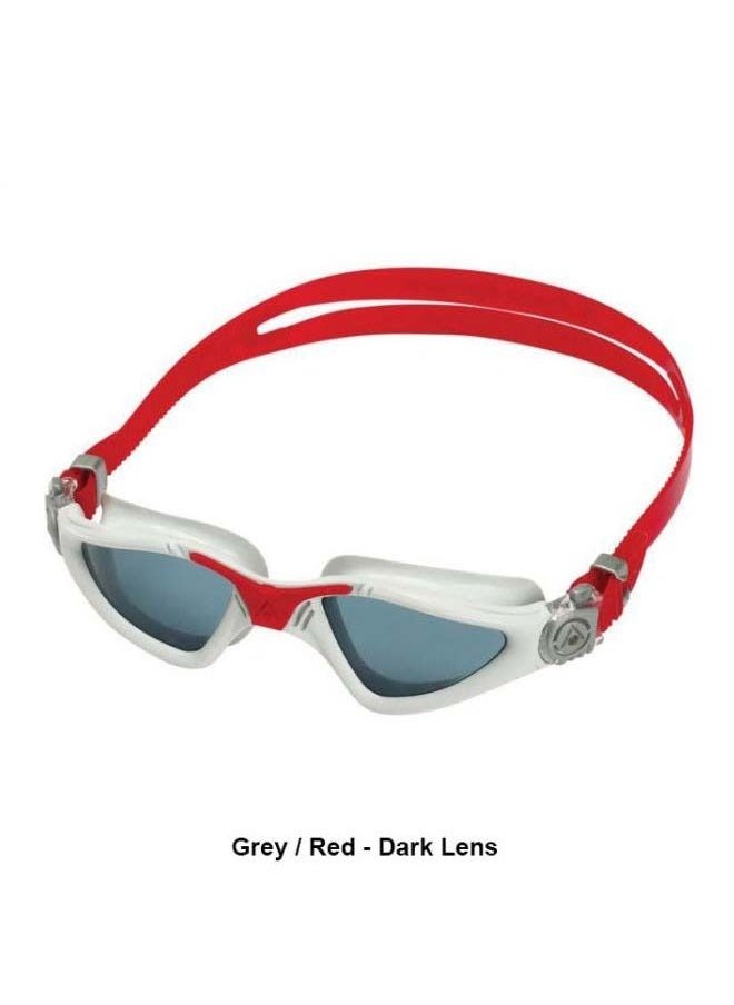 AQUASPHERE Kayenne Adult Swimming Goggles Grey Red Dark Lens 