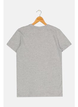 Liverpool Kids Boy Embroidered Logo Short Sleeves Outdoor T-Shirt, Grey  - Image 2