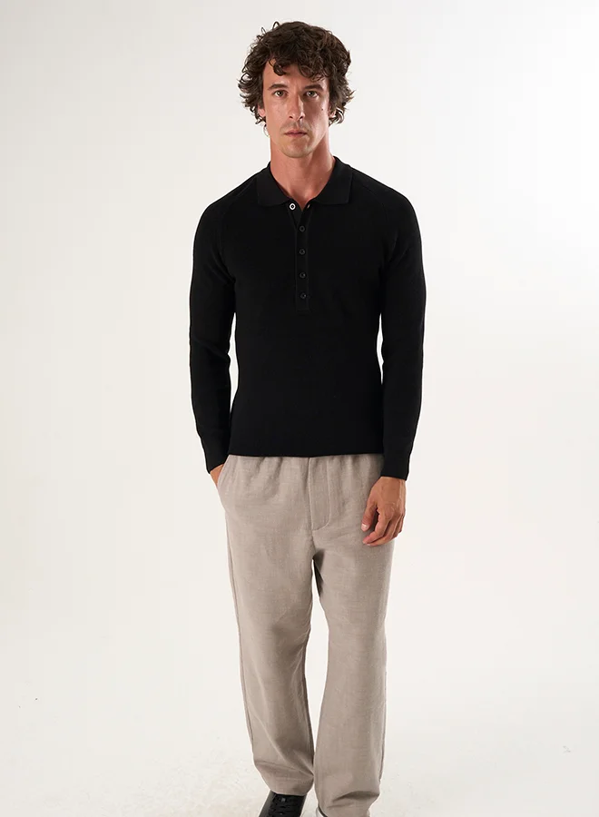 فيليكس هاردي Polo Neck Buttoned Pullover