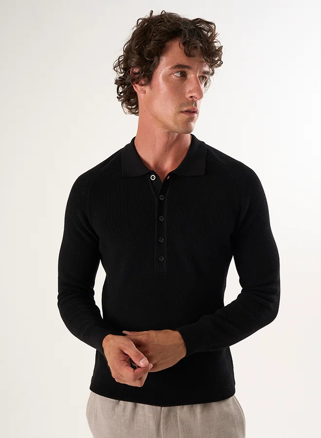 فيليكس هاردي Polo Neck Buttoned Pullover