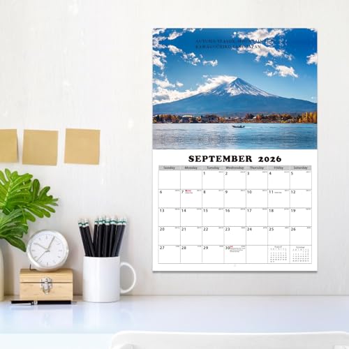 Dayvorax 2026 Wall Calendar - Monthly Calendar 2026-2027, Jan 2026 - Jan 2027, 11" x 16.5", Large Wall Calendar with Thick Paper, Large Blocks, Home or Office Calendar, World Scenery - Image 2