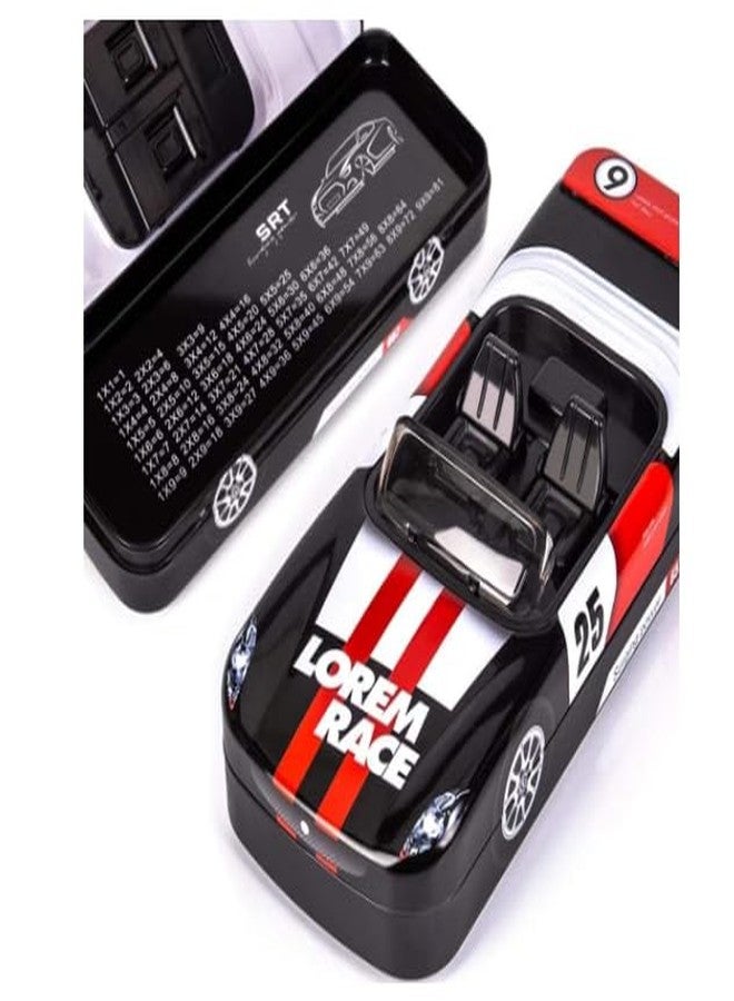 YBN Metal Car Pencil Box for Kids 3D Design – Double Layer Metal Pencil Case for Boys/Pencil Case for Students School Supplies - Stationery Set Organizer for Kids - Pack of 1 - Image 2