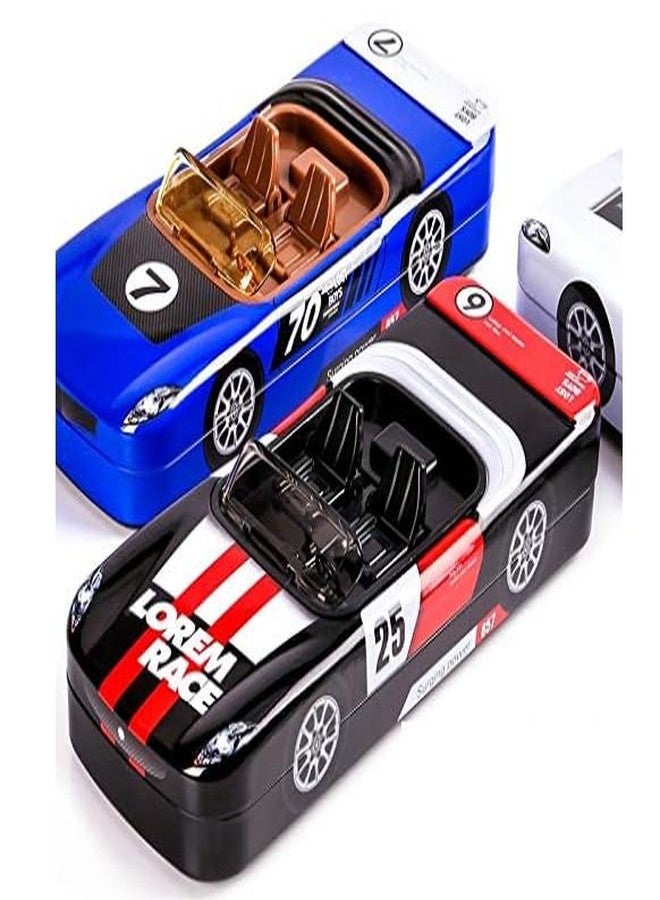 YBN Metal Car Pencil Box for Kids 3D Design – Double Layer Metal Pencil Case for Boys/Pencil Case for Students School Supplies - Stationery Set Organizer for Kids - Pack of 1 - Image 1