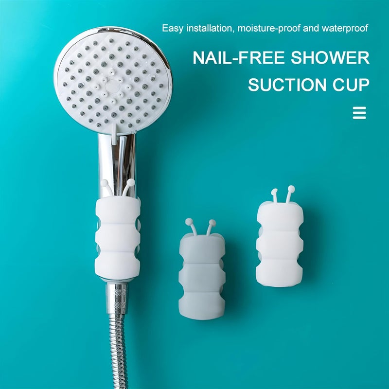 Silicone Shower Rack - Wall-Mounted Suction Cup Holder for Convenient Shower Head Storage and Accessibility (1) - Image 4