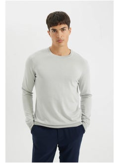 DeFacto Man Smart Casual Tricot Regular Fit Crew Neck Long Sleeve Pullover  - Image 2
