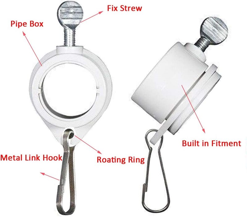 Eyech Pack of 4 Sturdy Rotating Flag Pole Mounting Ring for 115 Inch Diameter Flagpole  - Image 3