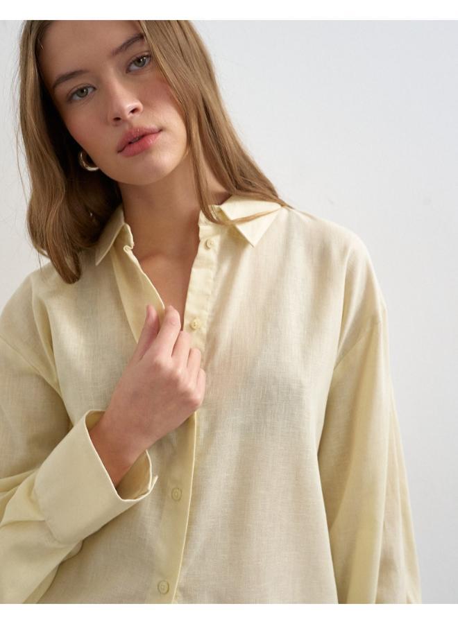 توب شوب قميص كاجوال بأكمام طويلة - Image 1