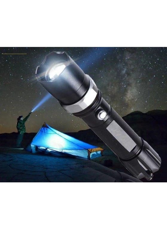 Neler Geldi Neler - What's New What's New Professional Rechargeable Flashlight Long Range Rechargeable Zoom Super Powerful Emergency Flashlight Dual Battery - Image 1