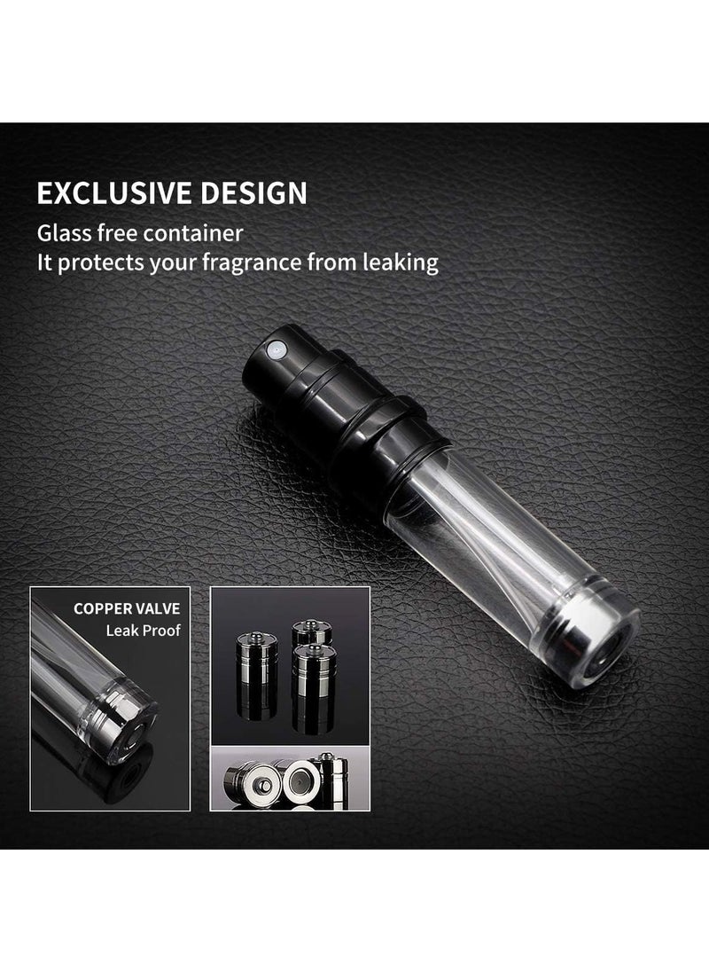 ماركة غير محددة زجاجة عطر قابلة لإعادة الملء أثناء السفر، قطعتان 5 مل رذاذ عطر صغير محمول فارغ مع مضخة رش دقيقة، حاوية عطر مقاومة للتسرب للنساء والرجال  - Image 5