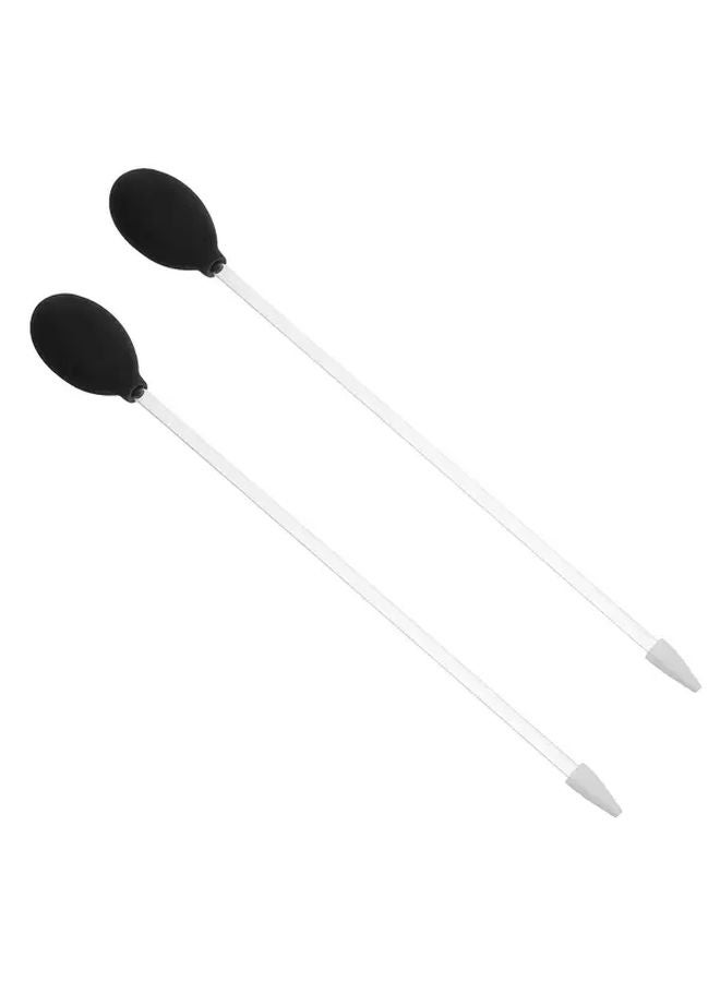 قطعتان من أنبوب سيفون الحوض الأسود منظف حوض الأسماك بدون بطارية للمياه العذبة والمالحة - Image 1