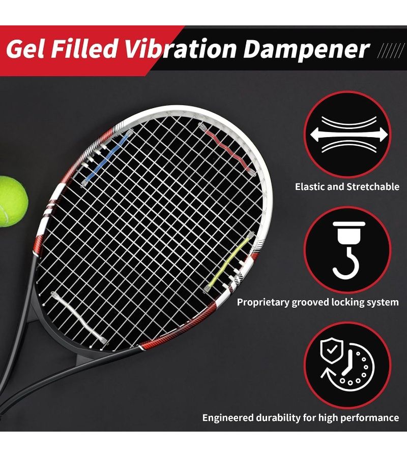 8PCS Tennis Racket Vibration Dampeners Set In 4 Colors For Shock Absorption And Competitive Play - Image 3