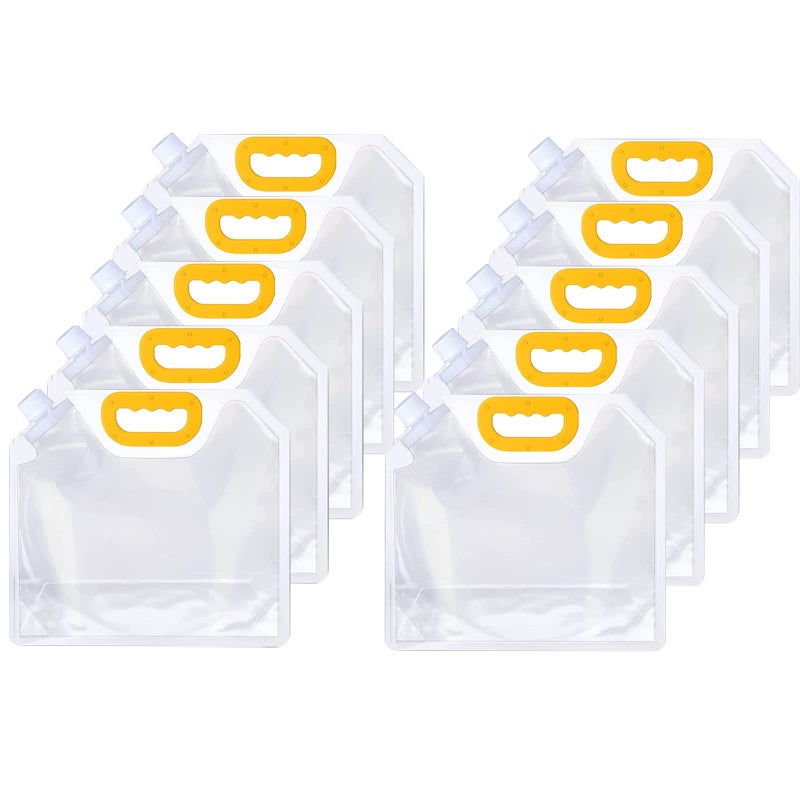 YAPULLYA 10 PCS Collapsible Water Container Bag, Portable Outdoor Folding Storage Jug Water Carrier, Reusable Grain Moisture Proof Sealed Bag Grain Storage Tank, 2.5L - Image 1