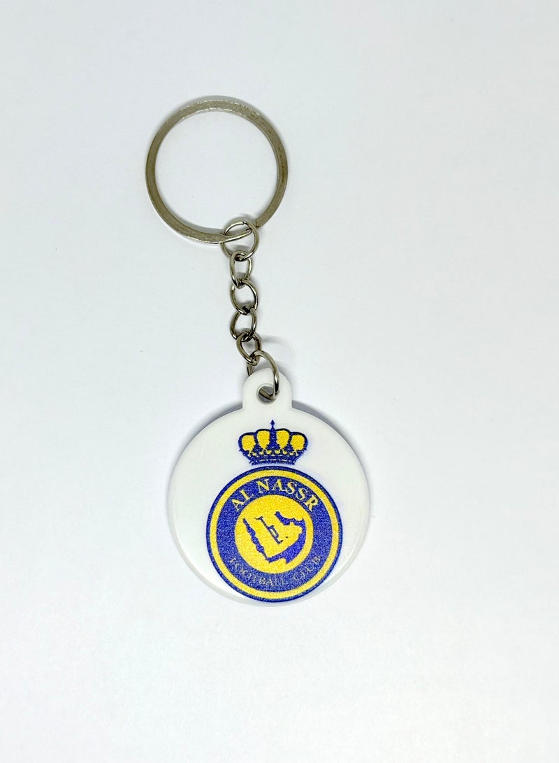 Al-Nassr Club keychain, Al-Nassr Club keychain for boys, Al-Nassr logo keychain, keychain for adults and children, keychain, wallet and bag charm, keychain pendant that fits the car, wallet and bag, Al-Nassr Club logo keychain that makes a great gift. - Image 3