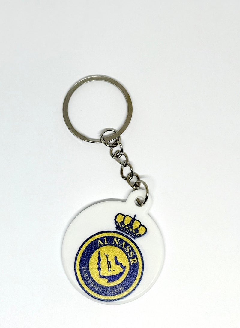 Al-Nassr Club keychain, Al-Nassr Club keychain for boys, Al-Nassr logo keychain, keychain for adults and children, keychain, wallet and bag charm, keychain pendant that fits the car, wallet and bag, Al-Nassr Club logo keychain that makes a great gift. - Image 4