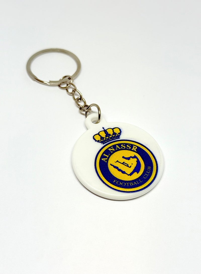 Al-Nassr Club keychain, Al-Nassr Club keychain for boys, Al-Nassr logo keychain, keychain for adults and children, keychain, wallet and bag charm, keychain pendant that fits the car, wallet and bag, Al-Nassr Club logo keychain that makes a great gift. - Image 1