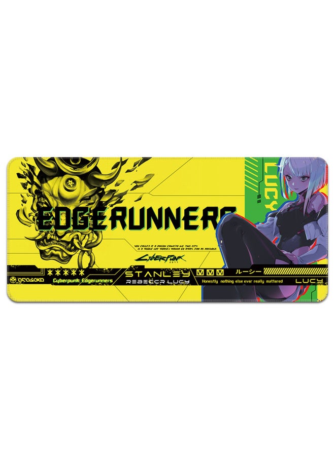 Generic - Cyberpunk Edge Walker Mouse Pad Computer Desktop Pad Lucy Edge Runner Cyberpunk 2077 Surrounding-Color:300x250x5mm-Pattern:Pattern Coding - Image 1