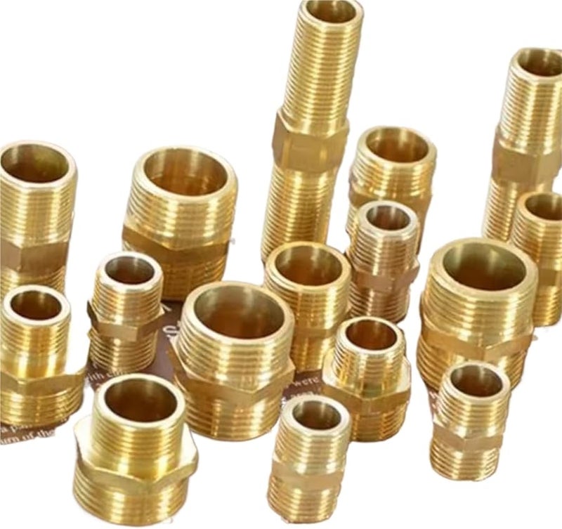 Brass Garden Hose Connector Set 10pcs 1 4 1 2 3 4 Inch Male Female Thread Elbow Tee Cross Water Splitter Fittings 3l8 x 1l2 - Image 1