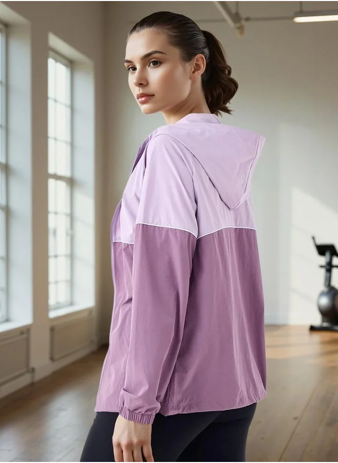 كابا Kappa Colourblock Zip Though Hoodie with Pockets