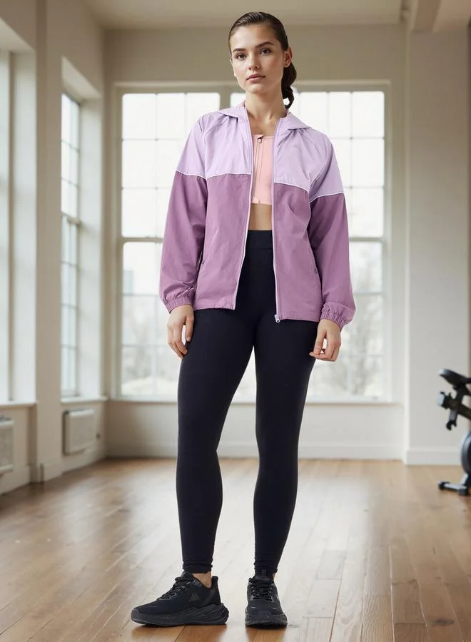Kappa  Kappa Colourblock Zip Though Hoodie with Pockets for Women | Best Price UAE