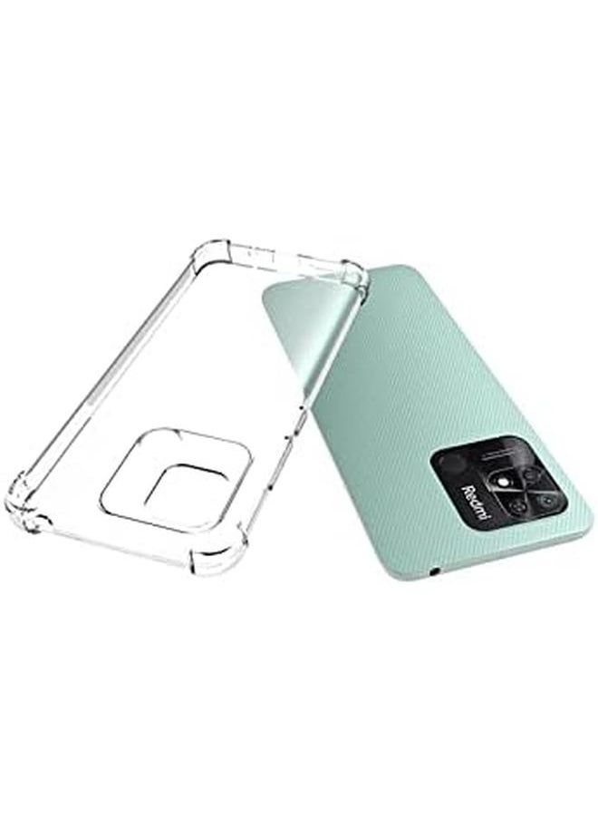 1 Plus 2 Case For Xiaomi Redmi 10C With Tempered Glass Screen Protector 2 Pcs Soft Clear Shockproof Case Cover For Xiaomi Redmi 10C Xiaomi Redmi 10C Clear
