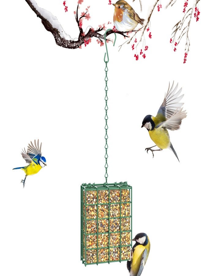 Trieez Bird Feeder for Outdoors, Suet Feeder Hanging Bird Feeder, Hanging for Garden Yard Outside - Single Suet Cake Feeders fo Attracting Birds - Image 1
