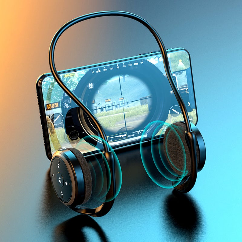 سماعة رأس بت 5.0 - سماعة رياضية خفيفة الوزن تدعم تشغيل بطاقة TF ووضع FM وفعالية صوت عالي الدقة (هاي فاي) وتخفيض الضوضاء، لون أزرق - Image 4